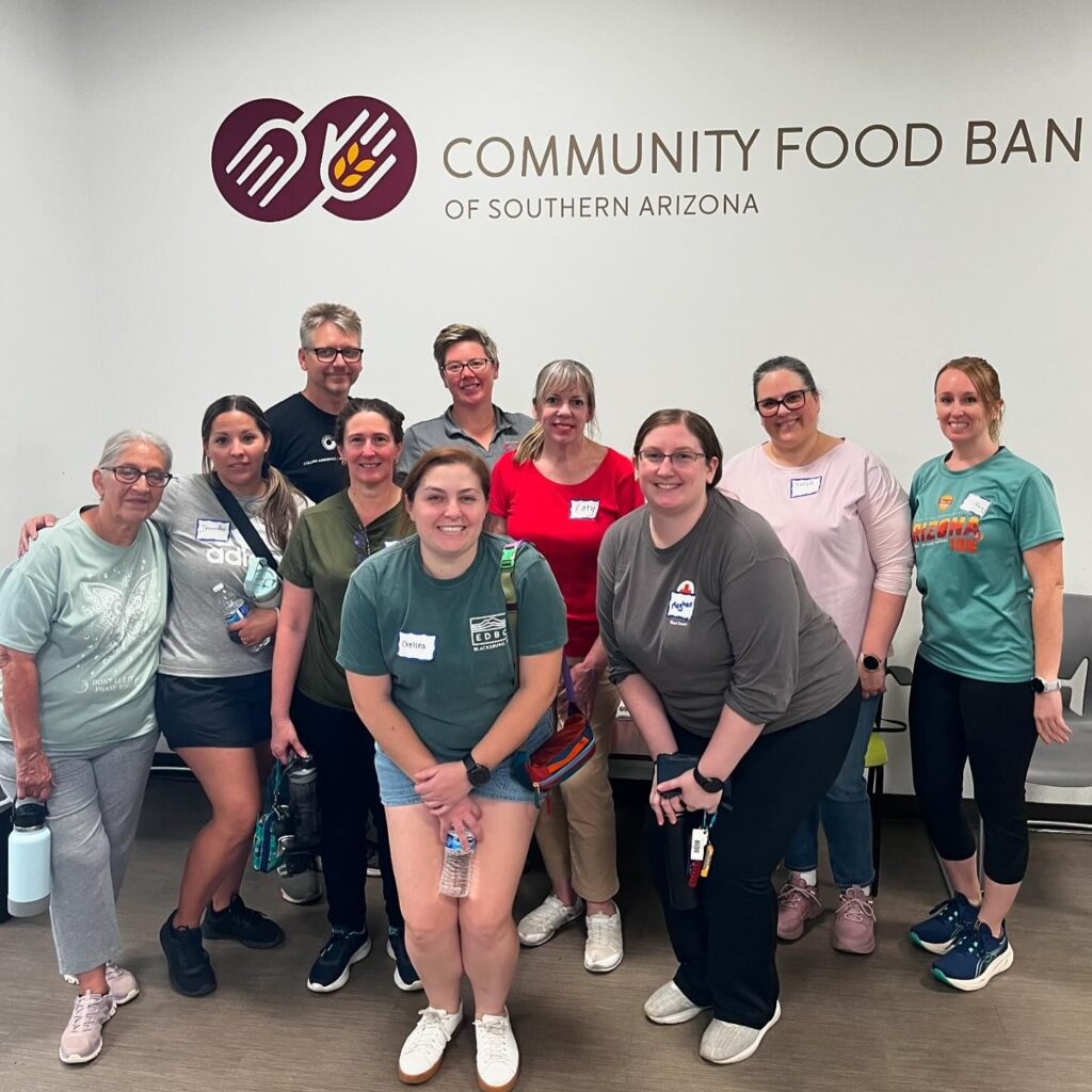 The WID Arizona team poses at the Community Food Bank of Southern Arizona