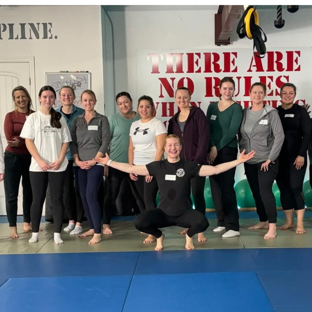 WID Arizona members smile at a self defense class