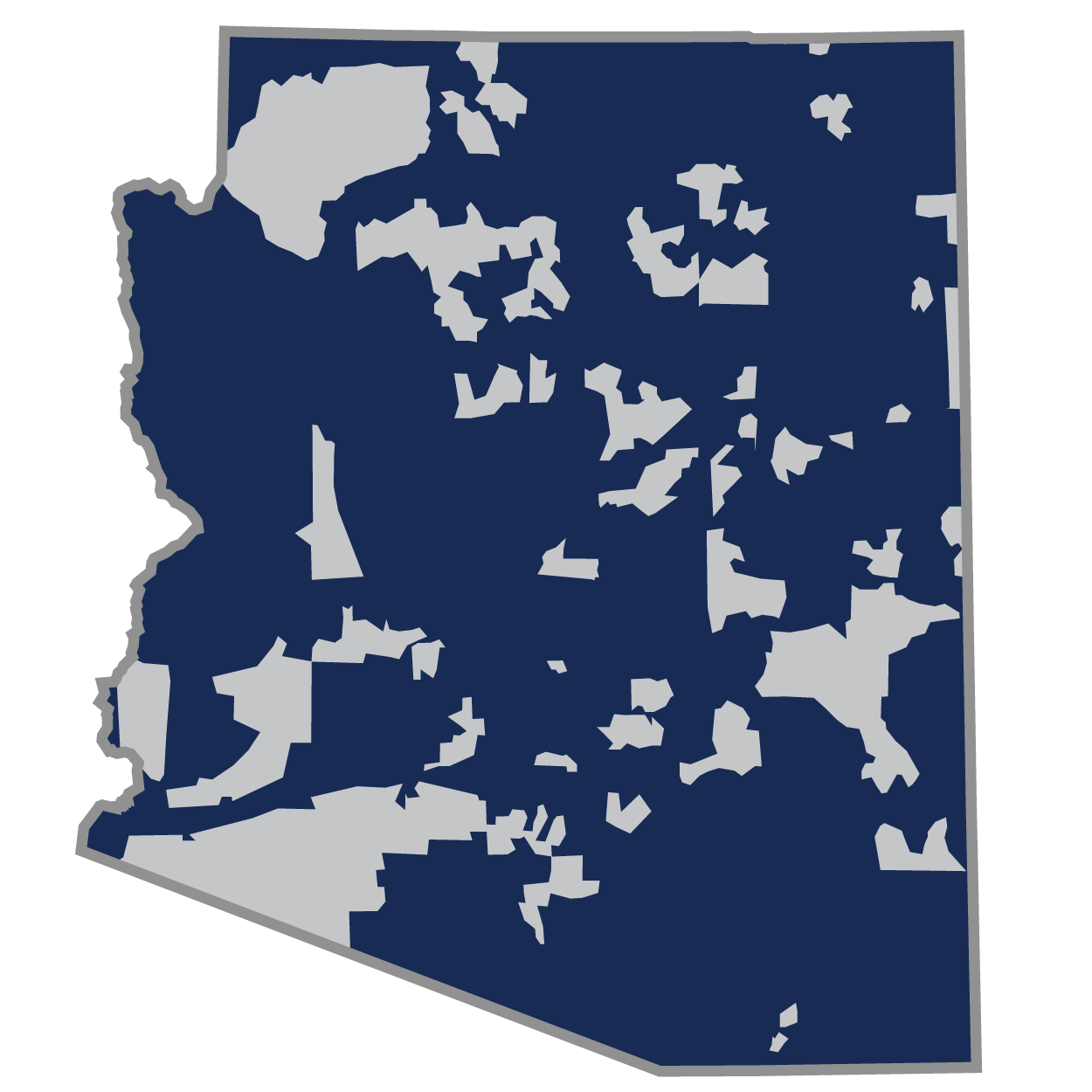 A map of Arizona shows that WID Arizona covers nearly all of the state.
